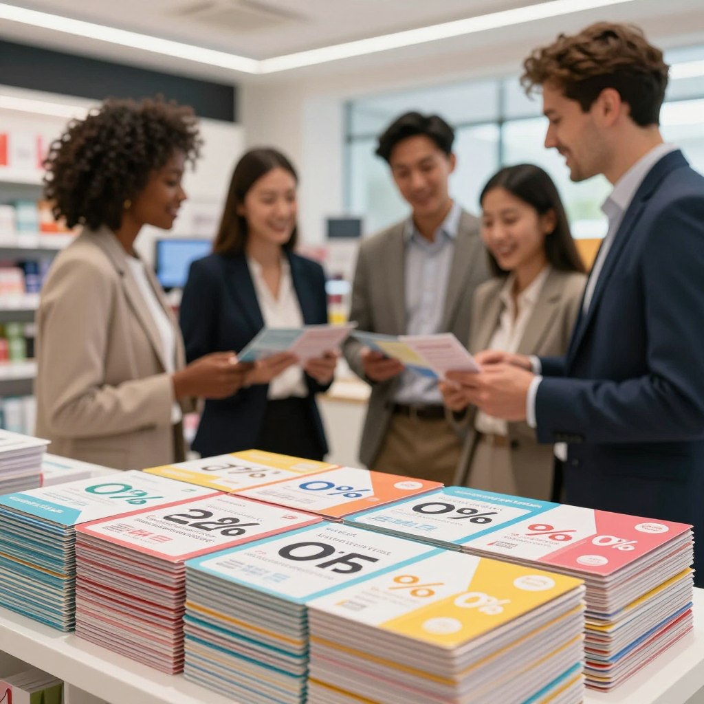 A vibrant and engaging image representing a "Lean Bliss sale" scene. In the foreground, prominently feature an assortment of colorful discount coupons stacked neatly with an eye-catching design, showcasing various percentages off. In the middle ground, depict a cheerful, diverse group of professionals dressed in smart business attire, discussing and analyzing the coupons, embodying the future of smart savings. The background should include a modern, well-lit shopping environment with sleek shelves displaying products, suggesting a blend of technology and retail. Use soft, warm lighting to evoke a feeling of optimism and excitement. The composition should have a slight depth of field, drawing focus to the coupons and the engaged individuals, while creating an overall atmosphere of opportunity and innovation in discount shopping. A vibrant and engaging image representing a "Lean Bliss sale" scene. In the foreground, prominently feature an assortment of colorful discount coupons stacked neatly with an eye-catching design, showcasing various percentages off. In the middle ground, depict a cheerful, diverse group of professionals dressed in smart business attire, discussing and analyzing the coupons, embodying the future of smart savings. The background should include a modern, well-lit shopping environment with sleek shelves displaying products, suggesting a blend of technology and retail. Use soft, warm lighting to evoke a feeling of optimism and excitement. The composition should have a slight depth of field, drawing focus to the coupons and the engaged individuals, while creating an overall atmosphere of opportunity and innovation in discount shopping.